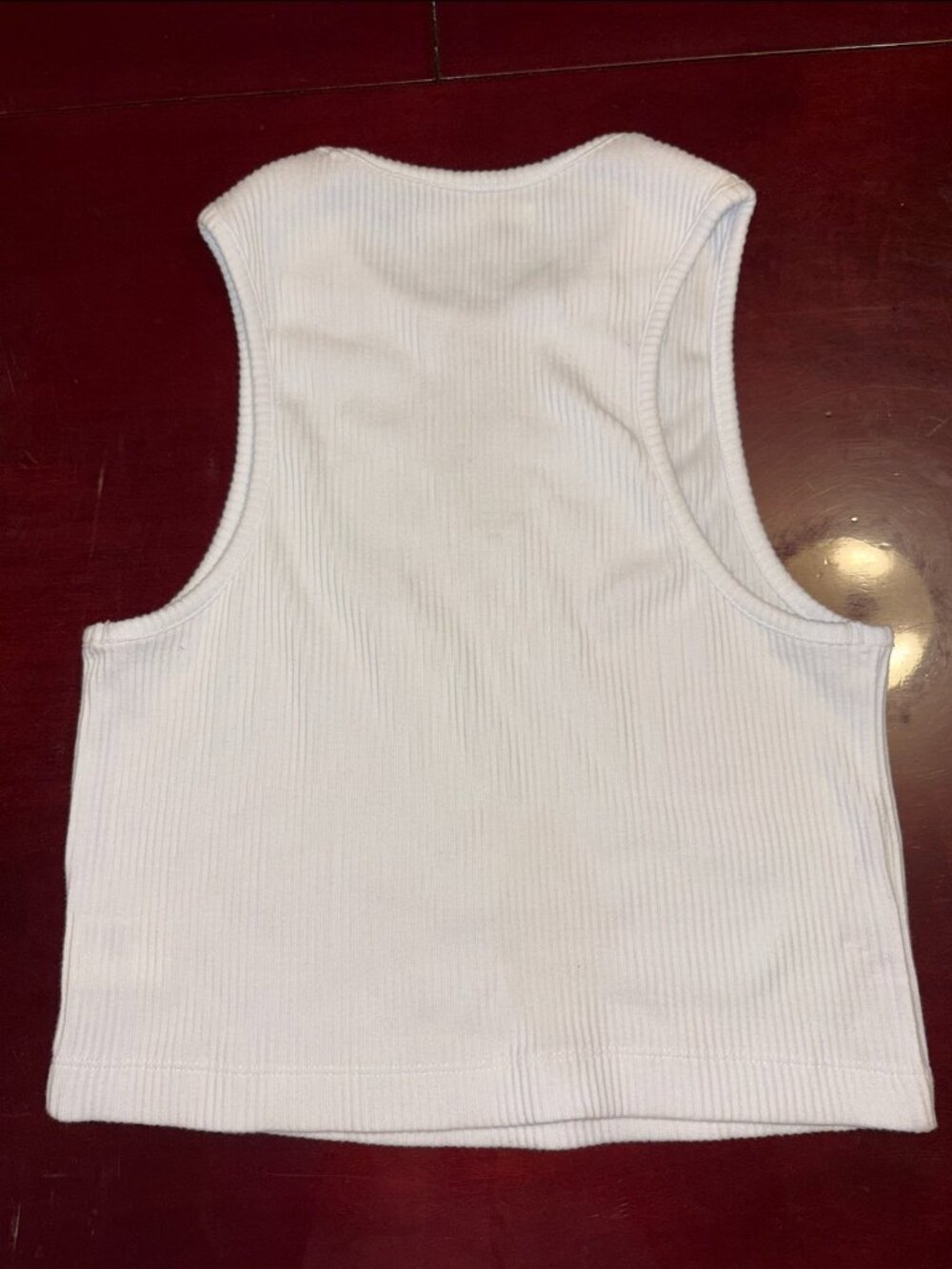 Oak + Fort Ribbed White Tank - Picture 3 of 3